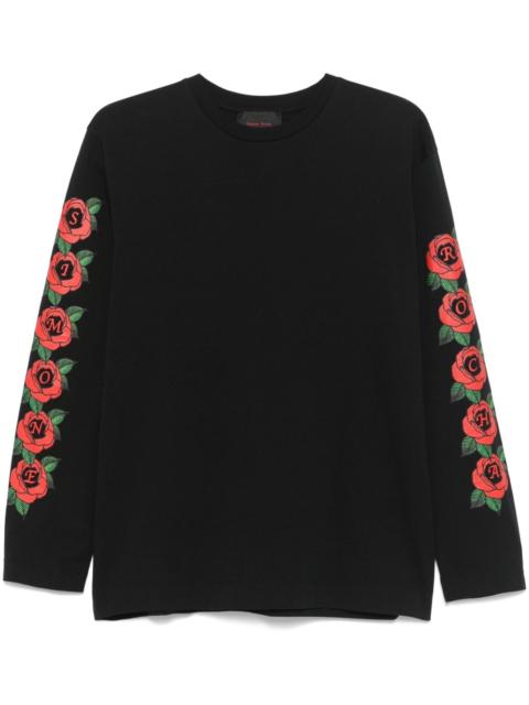 Cluster Rose Logo-print T-shirt