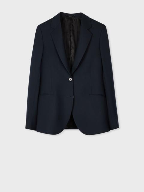 A Suit To Travel In - Women's Dark Navy Two-Button Wool Blazer