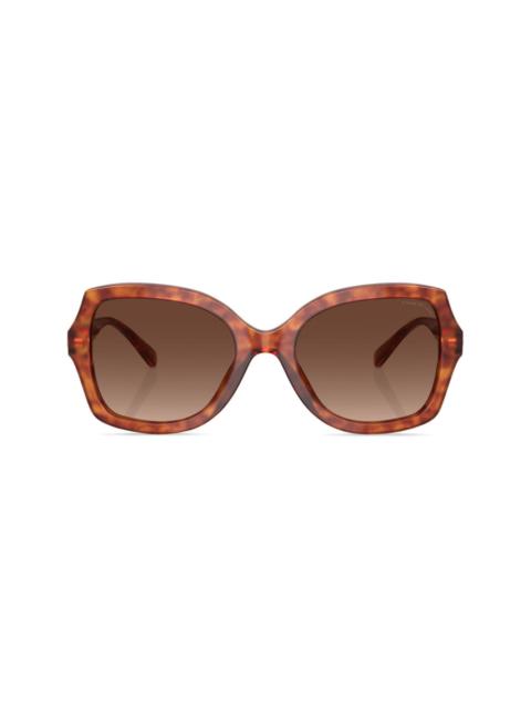 tortoiseshell-effect butterfly-frame sunglasses
