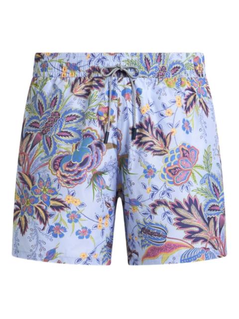 floral-print swim shorts