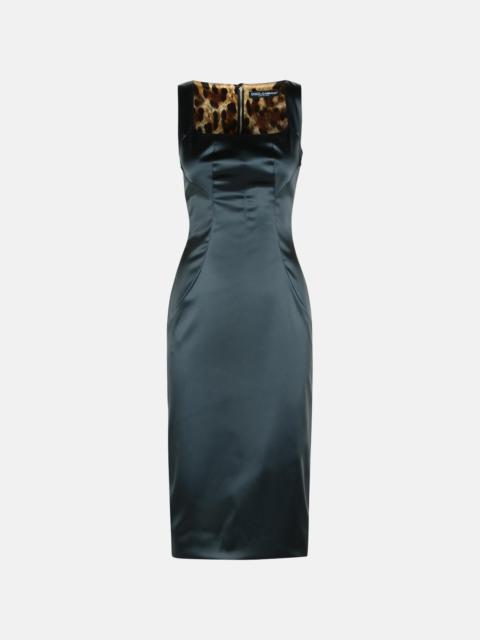 DRESS IN BLACK ACETATE BLEND