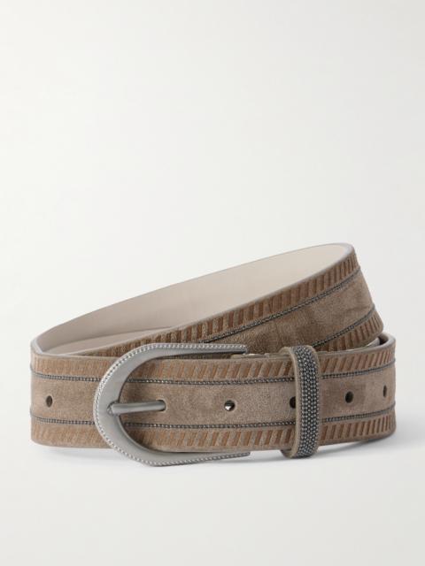 Embellished Suede Belt