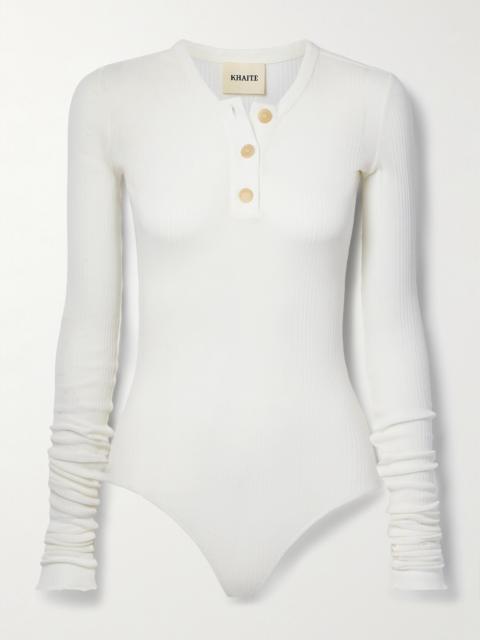 Janelle Ribbed Cotton-blend Bodysuit