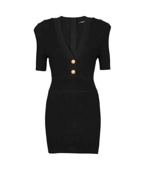 Short eco-designed knit dress