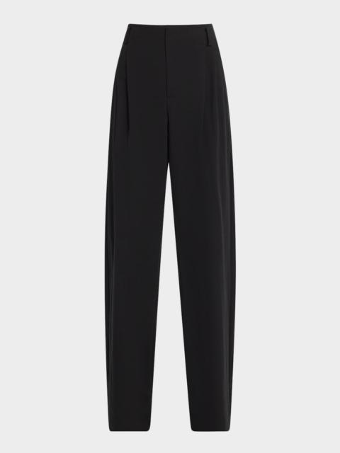 Pleated Wide-Leg Trousers