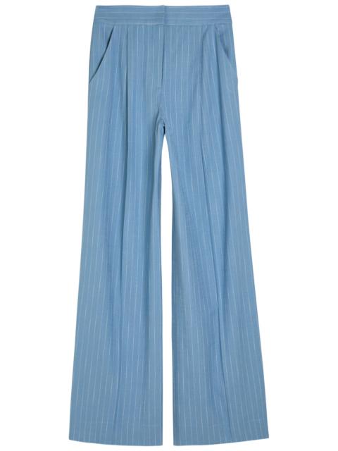 Veronica Beard Heyser Striped Wide-leg Trousers