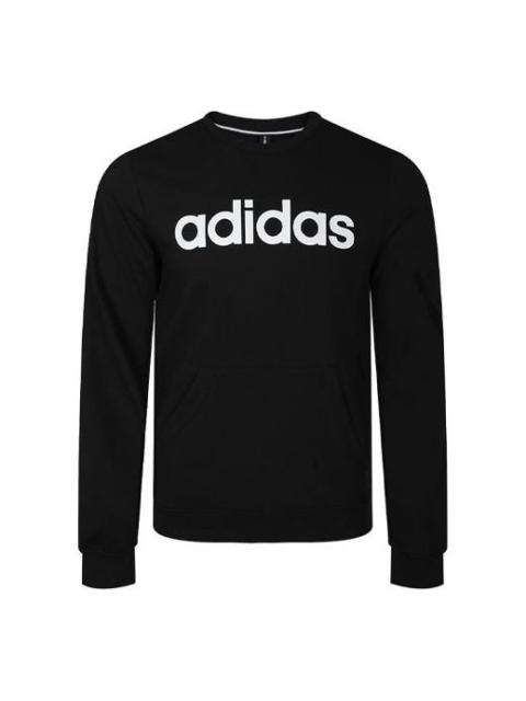 Men's adidas neo Side Alphabet Pullover Black EI4708
