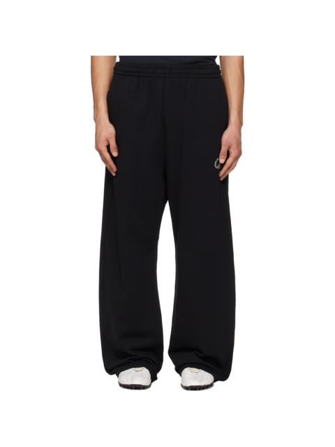 Black 'WE11DONE' Curved Sweatpants