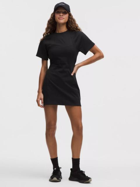 Cotton Jersey Open-Back Mini Dress