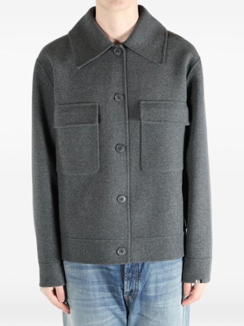 long-sleeve pocket overshirt