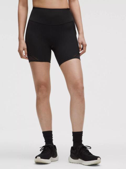 Fast and Free High-Rise Lace Trim Short 6" *5 Pocket