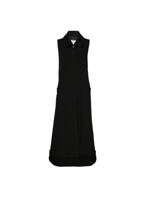 Long Flared Sleeveless Coat
