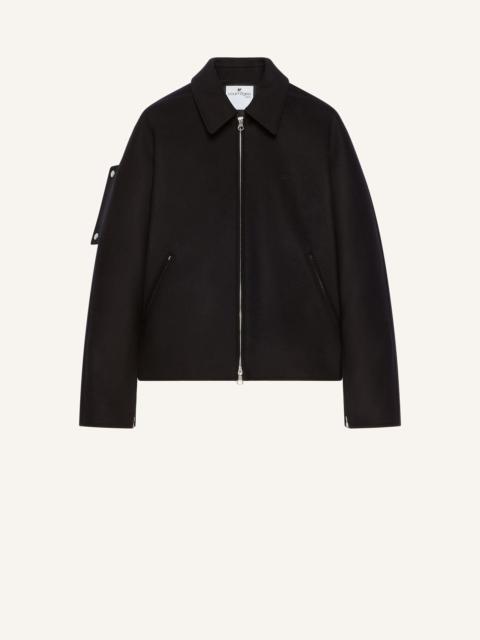 EMBROIDERED WOOL BOMBER JACKET