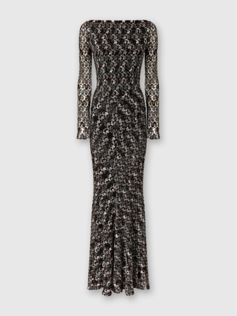 Long Dress in Embroidered Lace