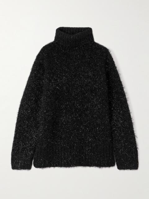 Metallic Wool-blend Turtleneck Sweater