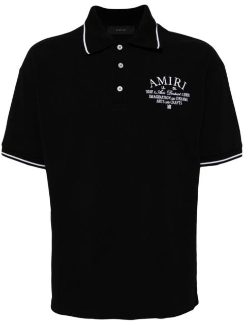 logo-embroidered cotton polo shirt