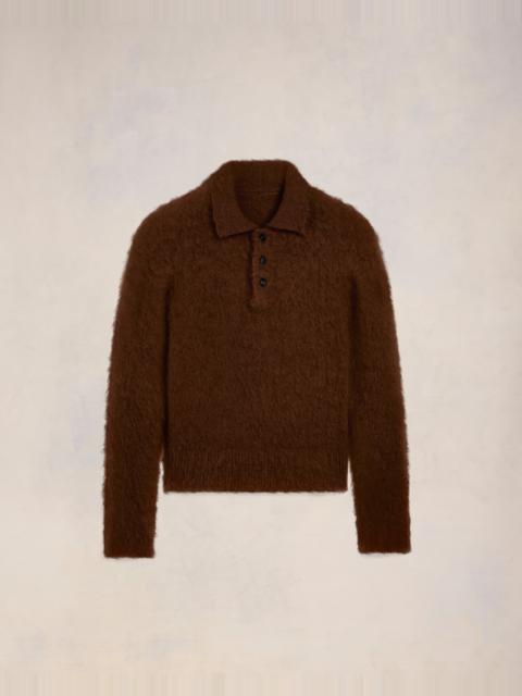 ALPACA MOHAIR BRUSHED POLO