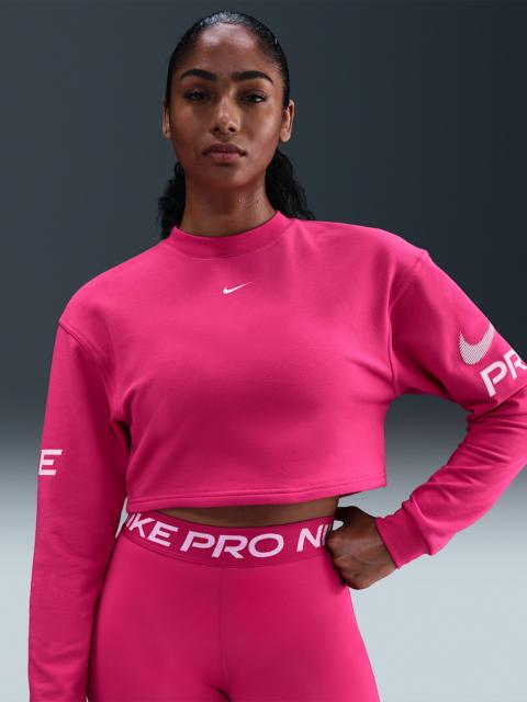 Nike Pro Women's Dri-FIT Loose Crew-Neck French Terry Sweatshirt