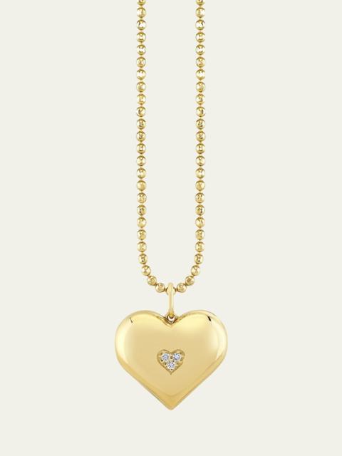 14K Icon Wallpaper Heart Locket Necklace