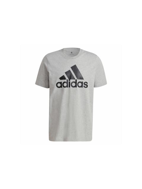adidas Essentials Big Logo Tee Medium Grey Heather/Black