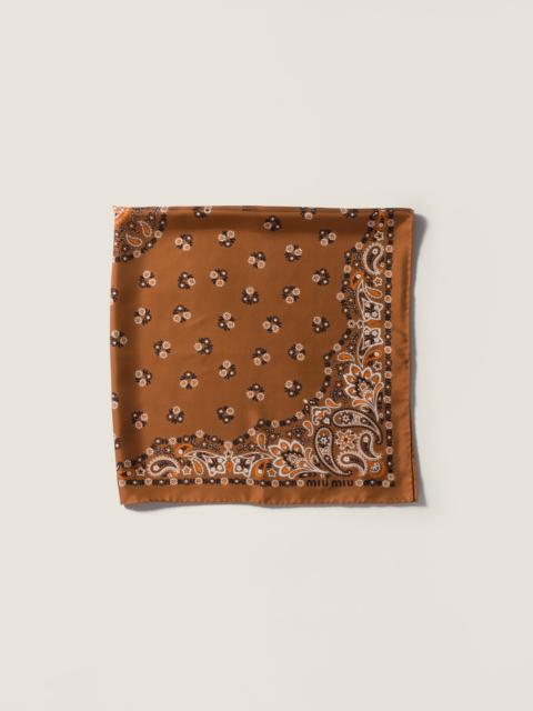 Printed silk scarf