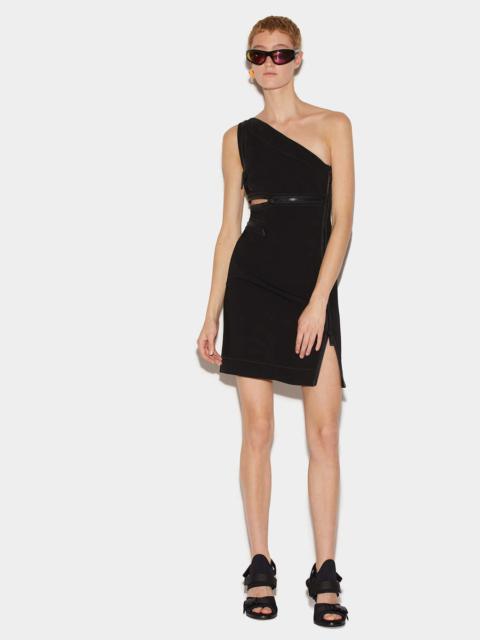 ZIP-DETAIL MINI DRESS
