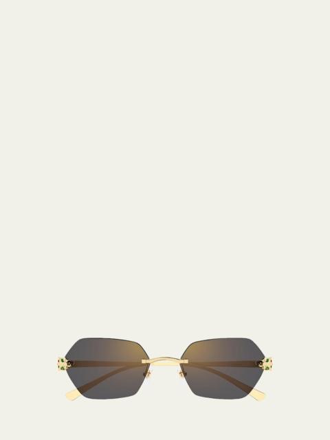 Panthère de Cartier 55mm Geometric Sunglasses