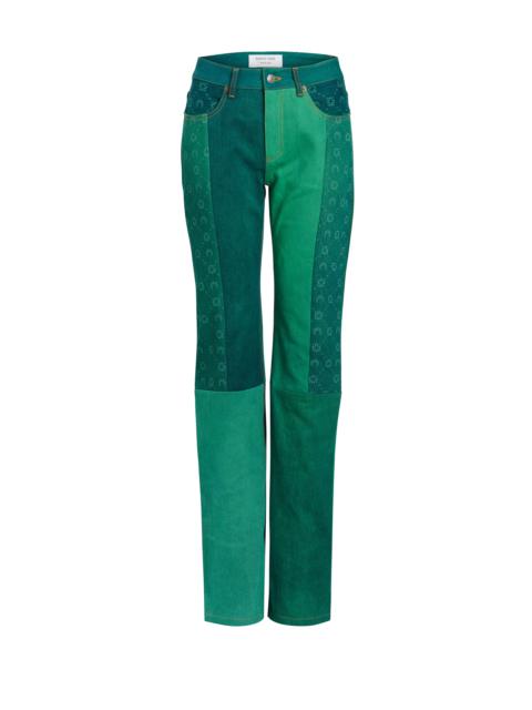 Regenerated Denim Moonogram Straight-Fit Trousers