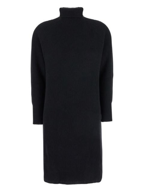 ribbed turtleneck dress