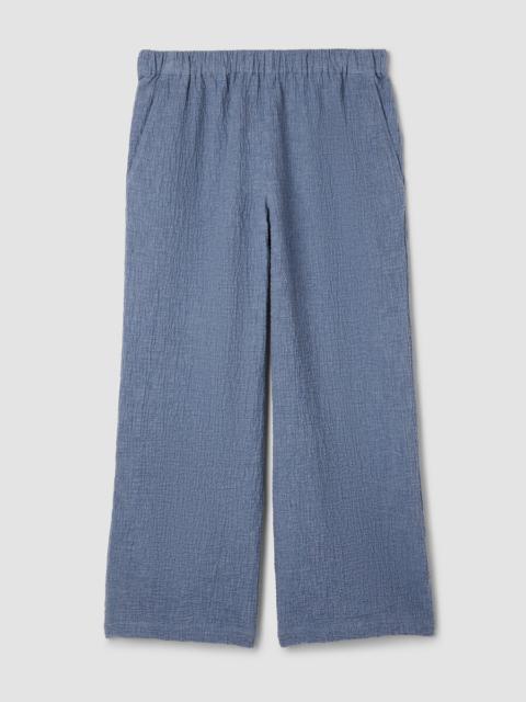 Organic Cotton Doubleweave Wide-Leg Pant