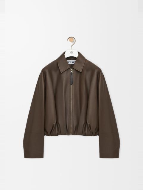 Draped jacket in nappa calfskin