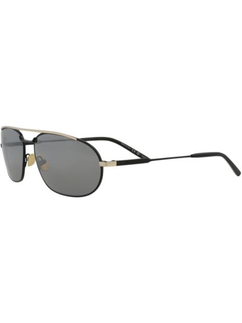 Saint Laurent Round Oval Sunglasses Black/Black/Silver (SL561-30013779-003)