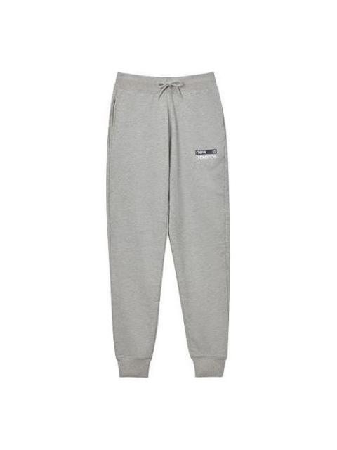New Balance Logo Print Sweatpants 'Grey Black' MP03905-AG