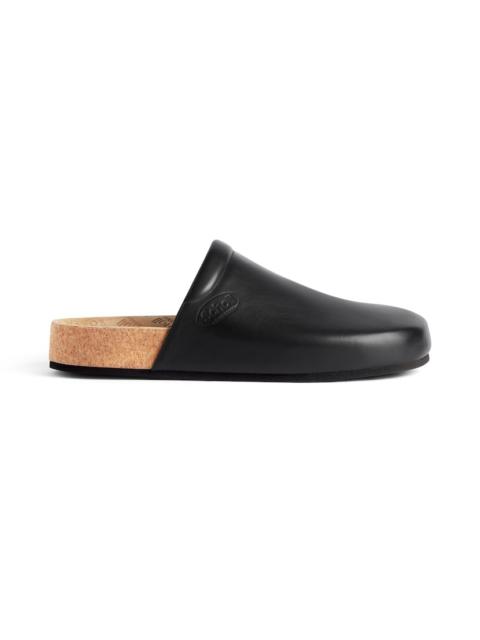 Men's Balenciaga I Scholl Flat Mule in Black