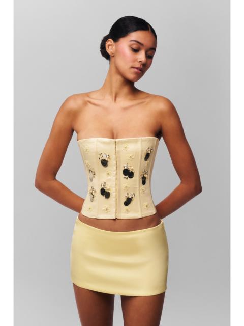 EMBELLISHED SATIN CORSET