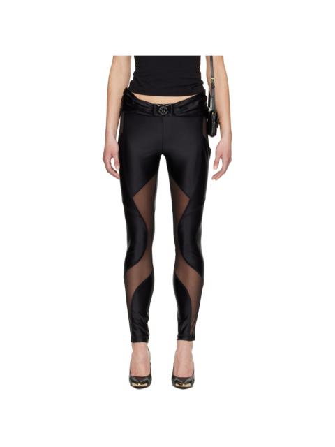 Black V-Emblem Leggings