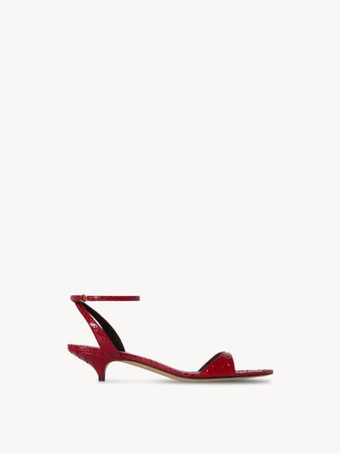 Vika Ankle Strap Kitten Heel in Python