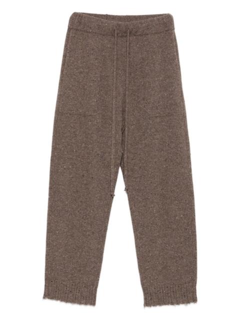 cashmere straight-leg trousers