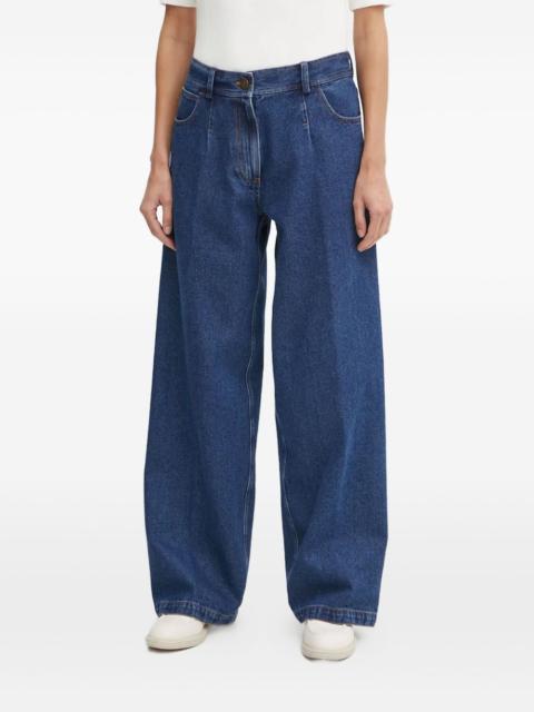 pleat-detailed jeans