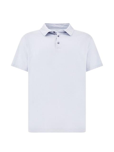 garment-dyed polo shirt