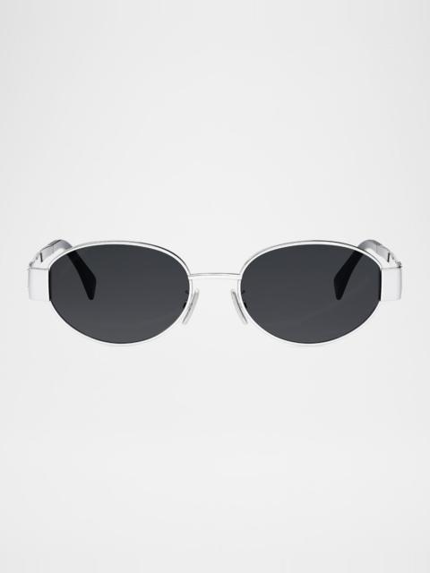 Men's Triomphe Metal Oval Sunglasses
