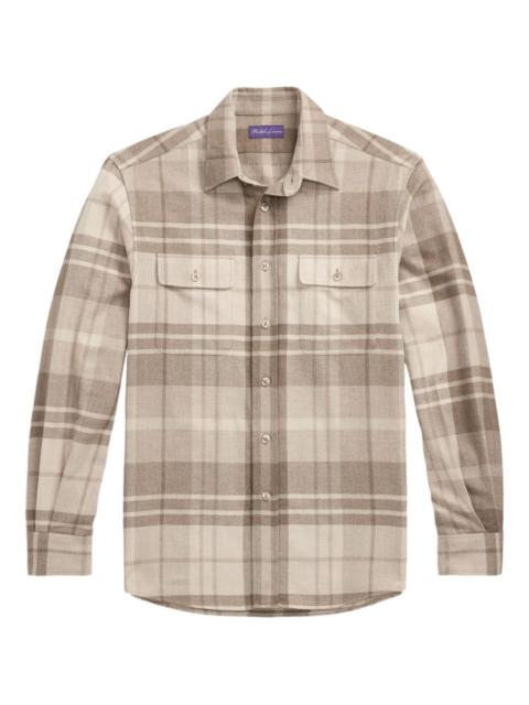check-patterned long-sleeve shirt