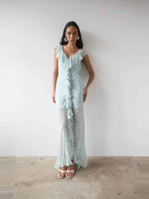 SOLEIL CHIFFON MAXI DRESS IN SPRING BLOOM FLORAL