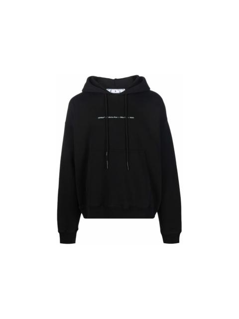 OFF-WHITE Marker Skate Hooded Sweatshirt Black Blue