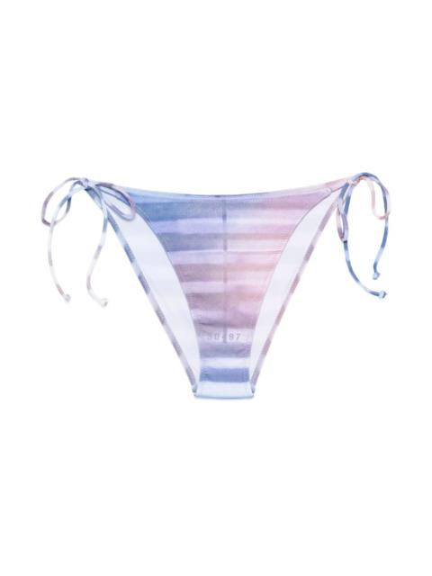 tie-side striped bikini bottom