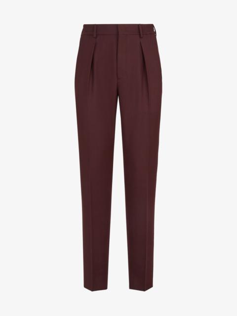 Burgundy wool pants