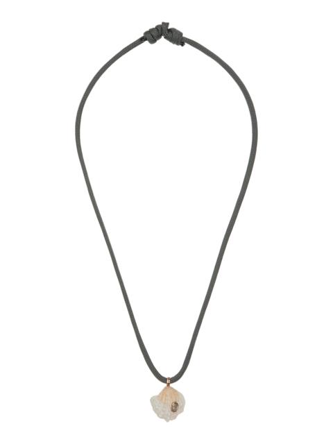 Shell and Sillimanite Necklace white