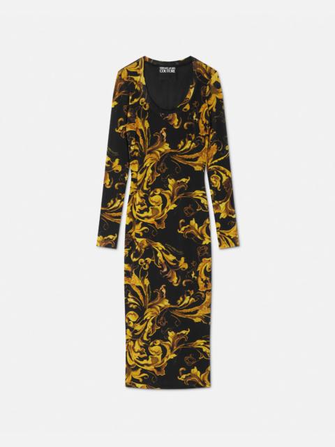 Porcelain Barocco Long Dress