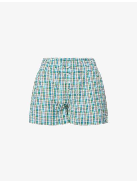 Kairo Checked Cotton Shorts