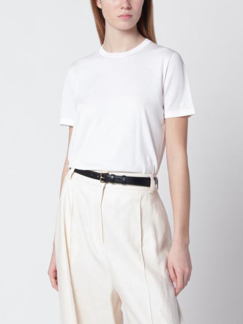Round-neck Angera cotton T-shirt in white